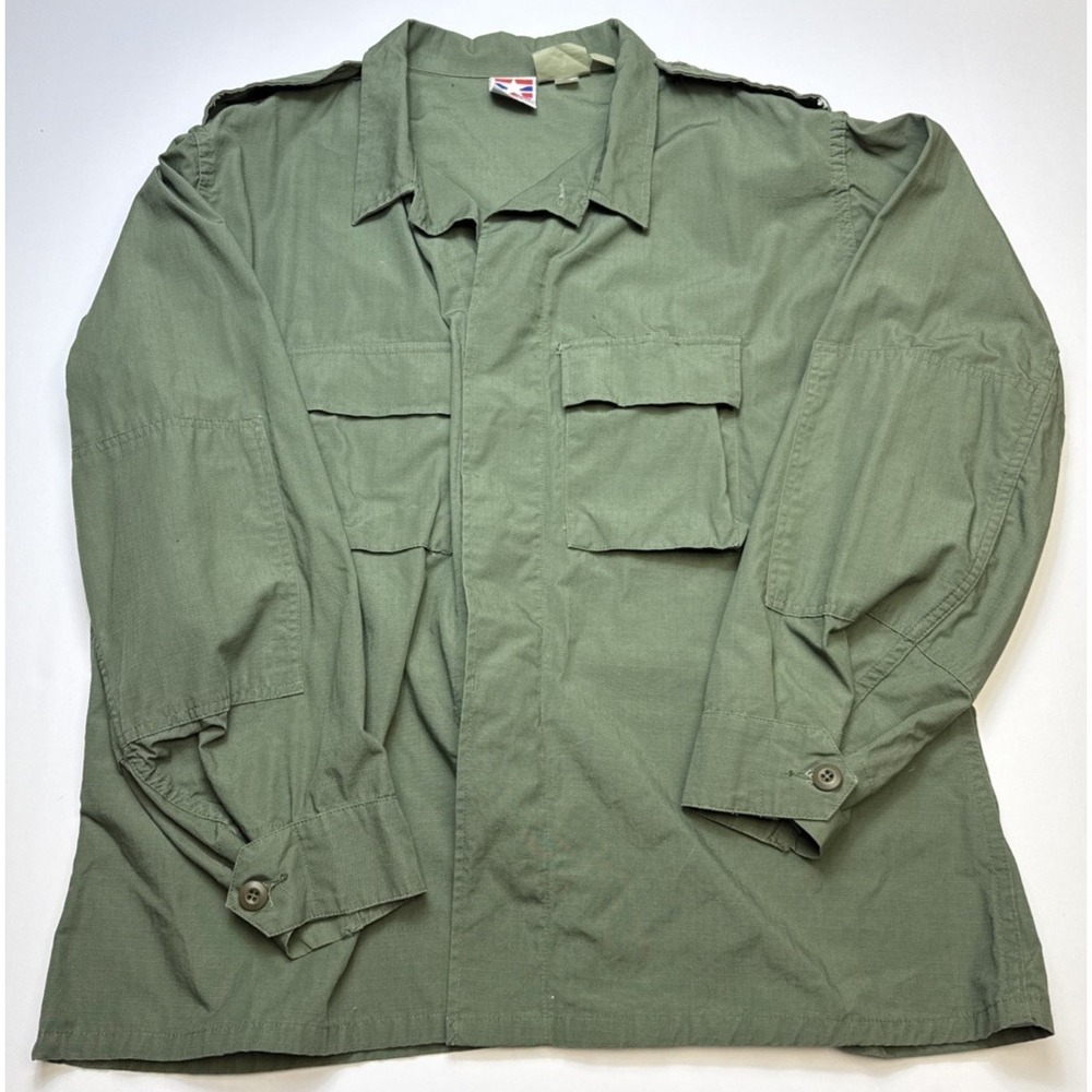 VTG Propper Military Battle Dress  Jacket Mens Size XL Green Button 2 Pockets